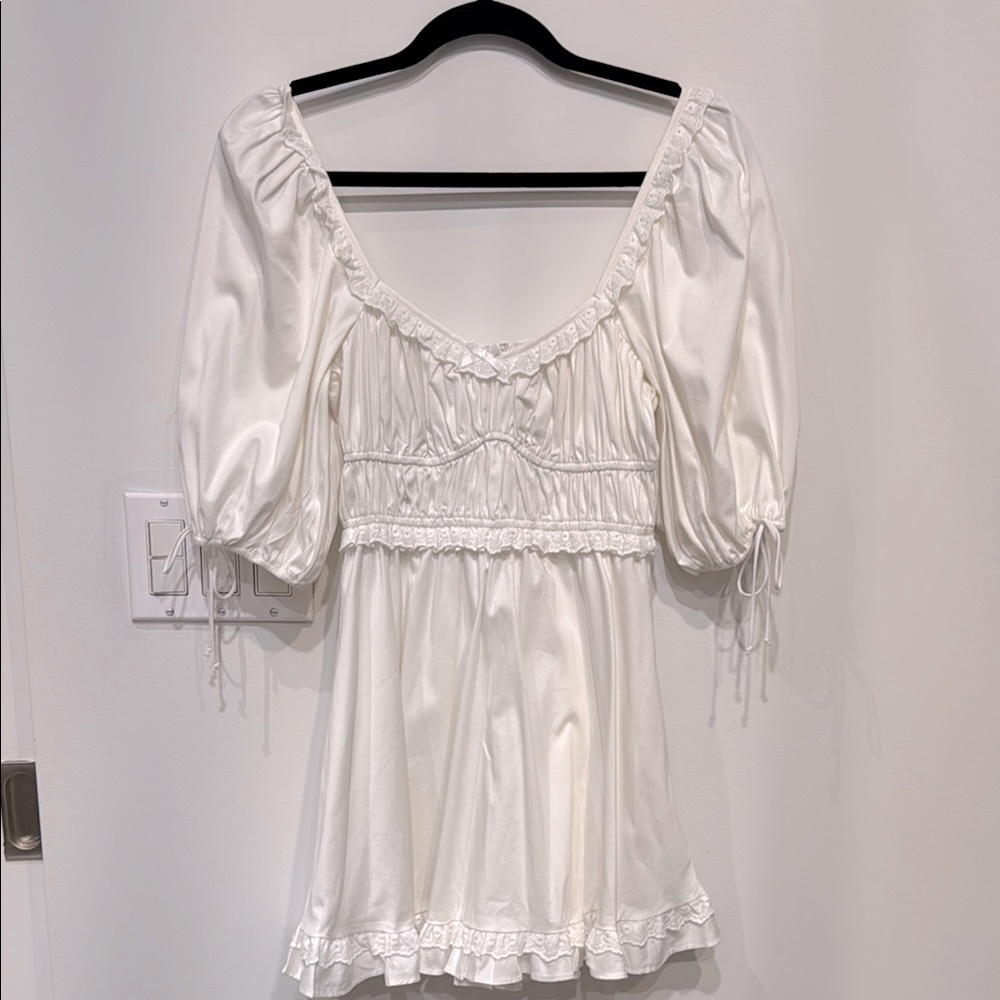 For Love And Lemons Cream Lace Dress